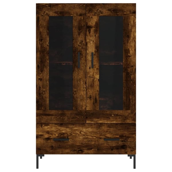 vidaXL Highboard røkt eik 69,5x31x115 cm konstruert tre