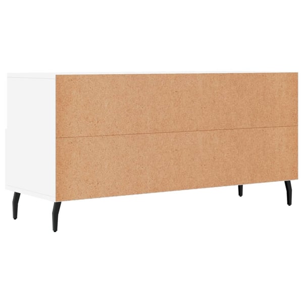 vidaXL TV-benk hvit 102x36x50 cm konstruert tre