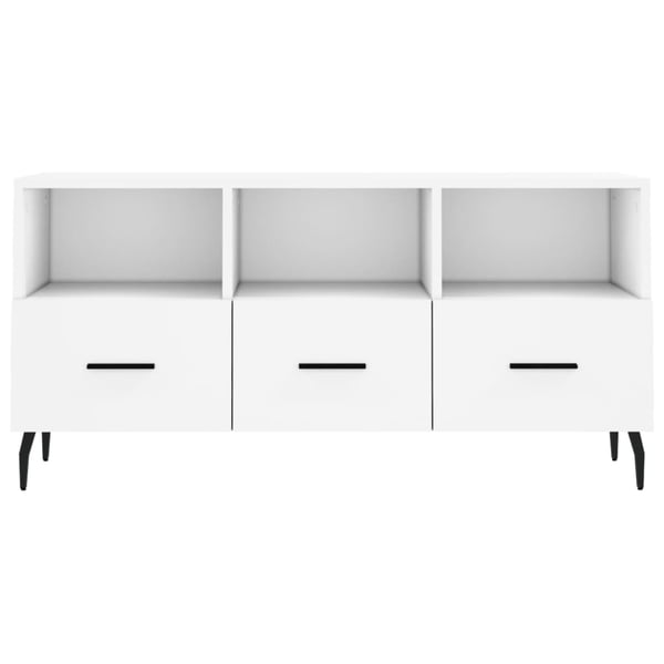 vidaXL TV-benk hvit 102x36x50 cm konstruert tre