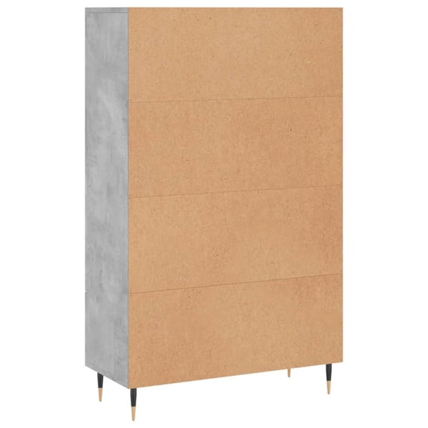 vidaXL Highboard betonggrå 69,5x31x115 cm konstruert tre