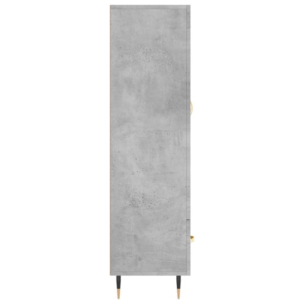 vidaXL Highboard betonggrå 69,5x31x115 cm konstruert tre