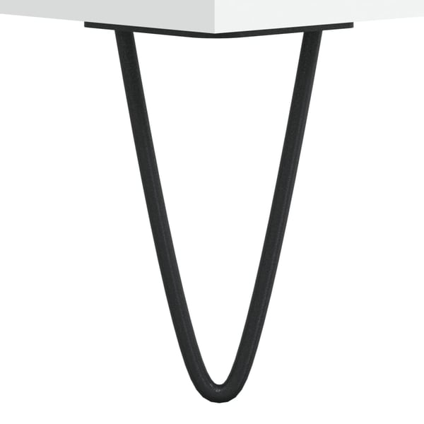 vidaXL Hifi-benk hvit 74,5x38x48 cm konstruert tre