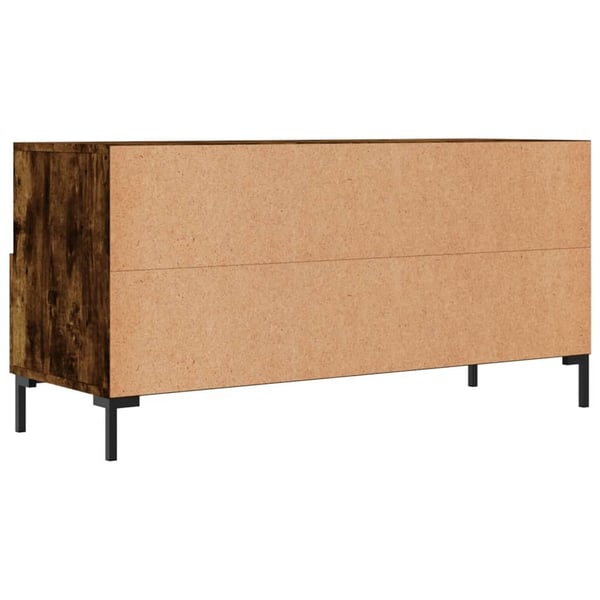vidaXL tv-bord 102x36x50 cm konstrueret træ røget egetræsfarve