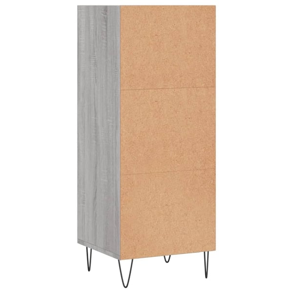 vidaXL Skjenk grå sonoma 34,5x32,5x90 cm konstruert tre