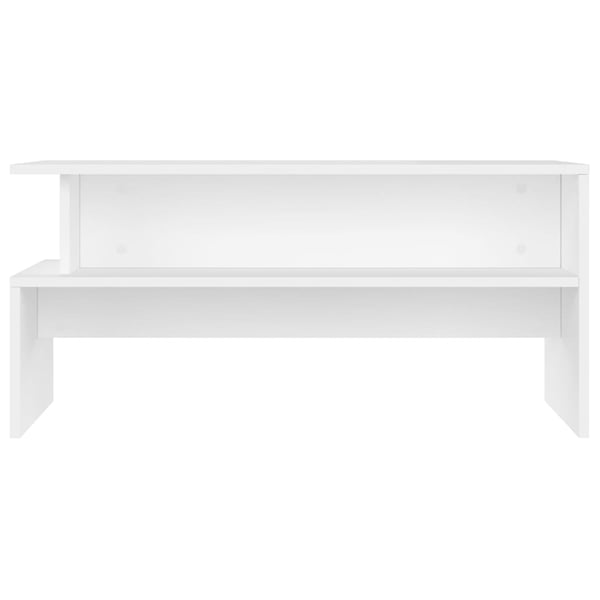 vidaXL Salongbord hvit 90x55x42,5 cm konstruert tre