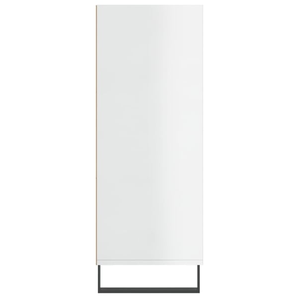 vidaXL Hylle høyglans hvit 69,5x32,5x90 cm konstruert tre