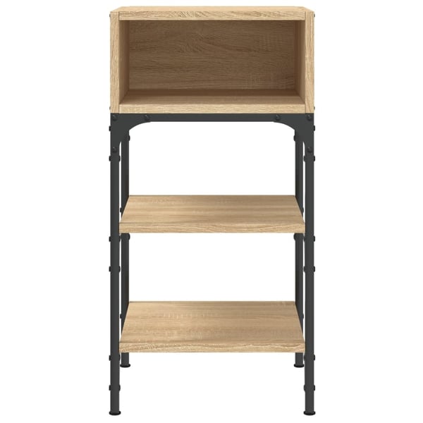 vidaXL sengeborde 2 stk. 35x34,5x70 cm konstrueret træ sonoma-eg