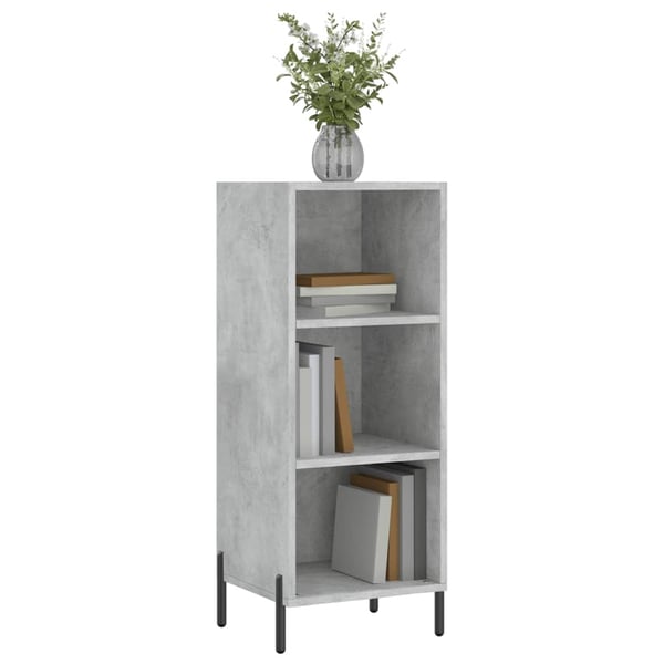vidaXL Skjenk betonggrå 34,5x32,5x90 cm konstruert tre