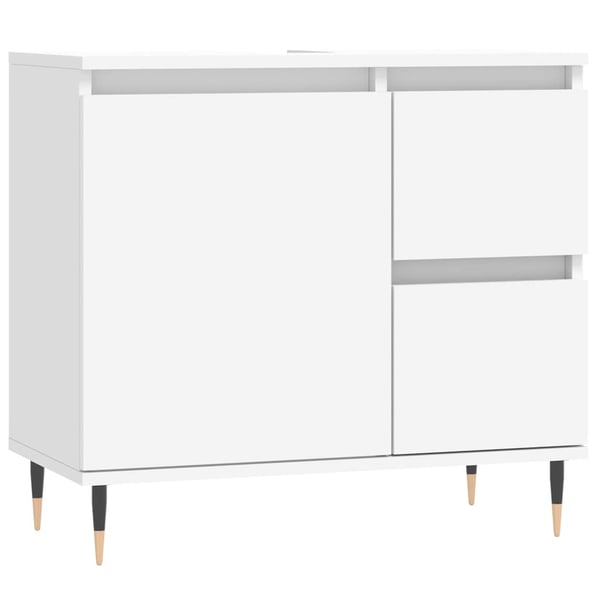 vidaXL badeværelsesskab 65x33x60 cm konstrueret træ hvid