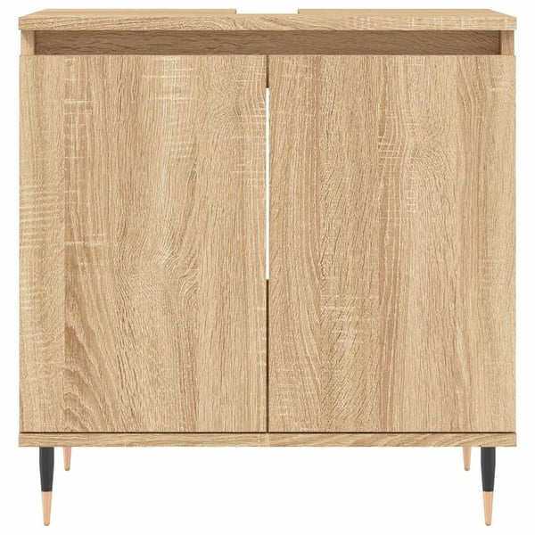 vidaXL badeværelsesskab 58x33x60 cm konstrueret træ sonoma-eg