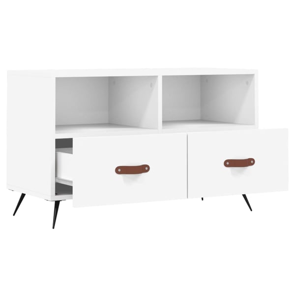 vidaXL tv-bord 80x36x50 cm konstrueret træ hvid