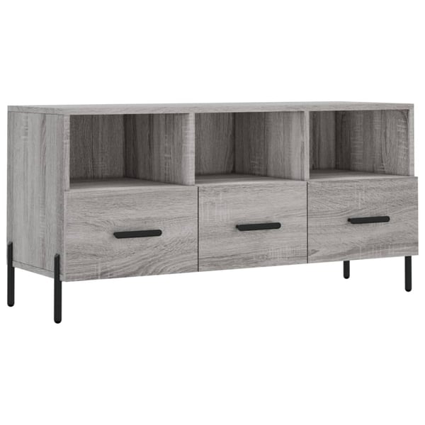 vidaXL TV-benk grå sonoma 102x36x50 cm konstruert tre