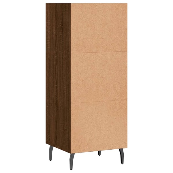 vidaXL Skjenk brun eik 34,5x32,5x90 cm konstruert tre