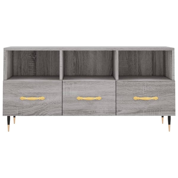 vidaXL TV-taso harmaa Sonoma 102x36x50 cm tekninen puu