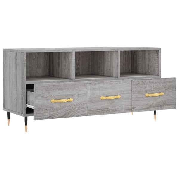 vidaXL TV-taso harmaa Sonoma 102x36x50 cm tekninen puu