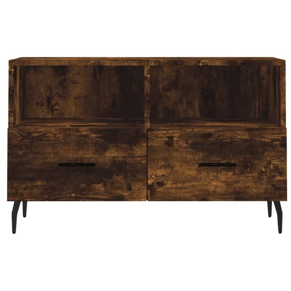 vidaXL TV-benk røkt eik 80x36x50 cm konstruert tre