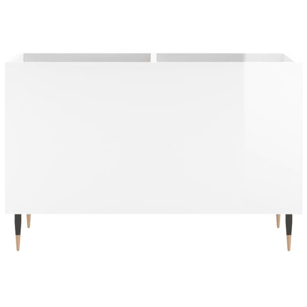 vidaXL Hifi-benk høyglans hvit 74,5x38x48 cm konstruert tre