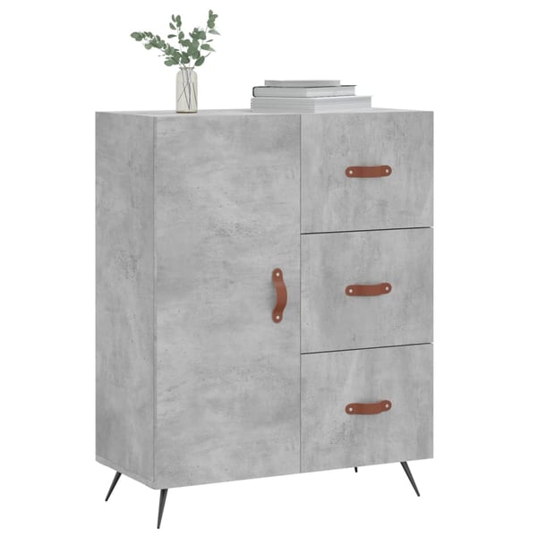 vidaXL Skjenk betonggrå 69,5x34x90 cm konstruert tre