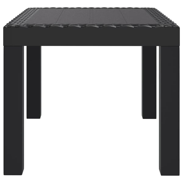vidaXL Hagebord antrasitt 59x47x40 cm PP