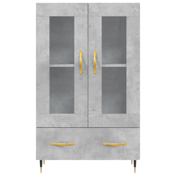 vidaXL Highboard betonggrå 69,5x31x115 cm konstruert tre