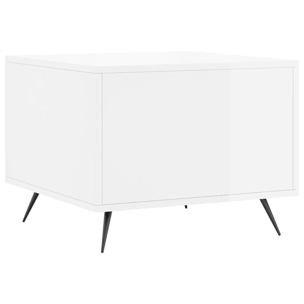 vidaXL Salongbord høyglans hvit 50x50x40 cm konstruert tre