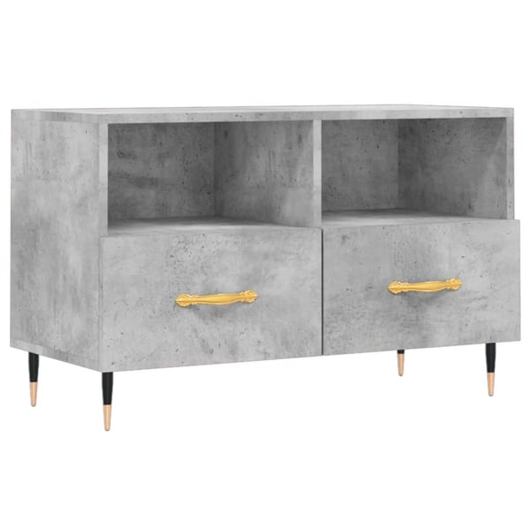 vidaXL TV-benk betonggrå 80x36x50 cm konstruert tre