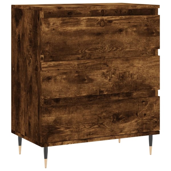 vidaXL Skjenk røkt eik 60x35x70 cm konstruert tre