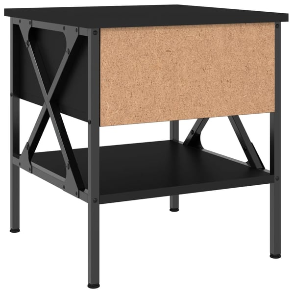 vidaXL Nattbord 2 stk svart 40x42x45 cm konstruert tre