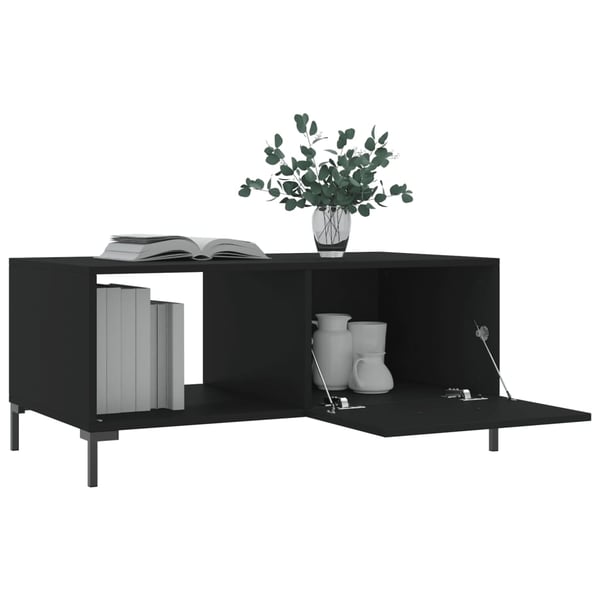 vidaXL Soffbord svart 90x50x40 cm konstruerat trä