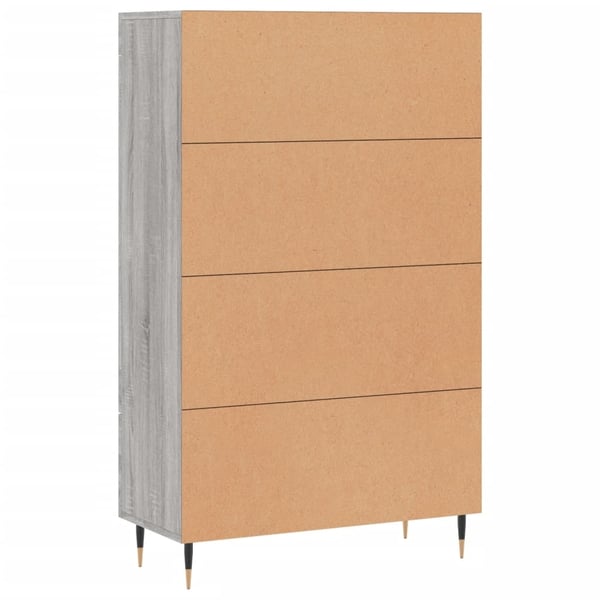 vidaXL Highboard grå sonoma 69,5x31x115 cm konstruert tre