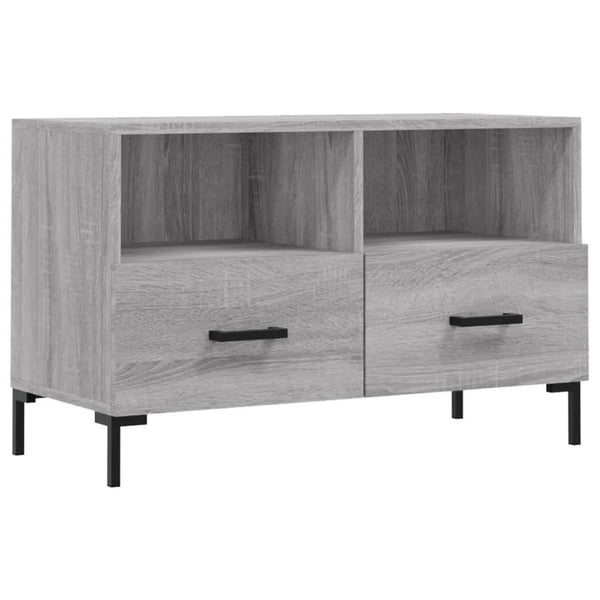 vidaXL TV-benk grå sonoma 80x36x50 cm konstruert tre