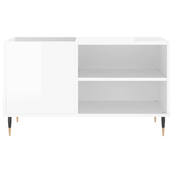 vidaXL vinylskab 85x38x48 cm konstrueret træ hvid højglans