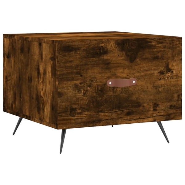 vidaXL Salongbord røkt eik 50x50x40 cm konstruert tre