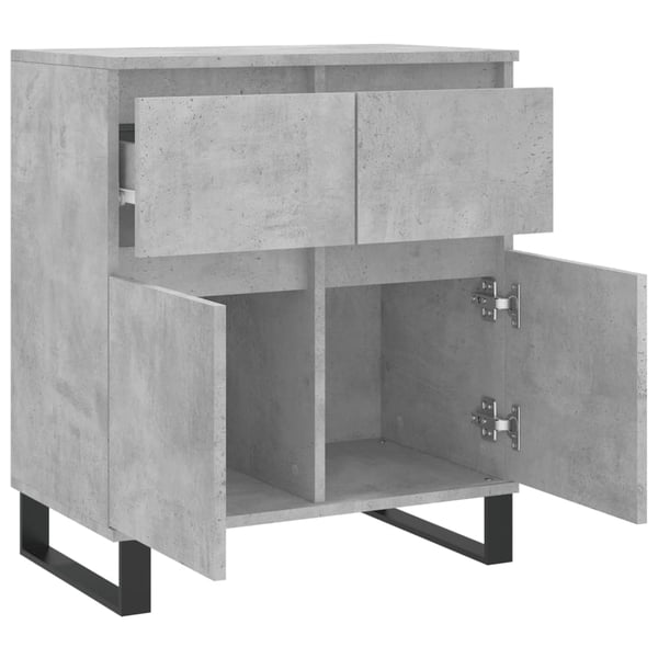 vidaXL Skjenk betonggrå 60x35x70 cm konstruert tre