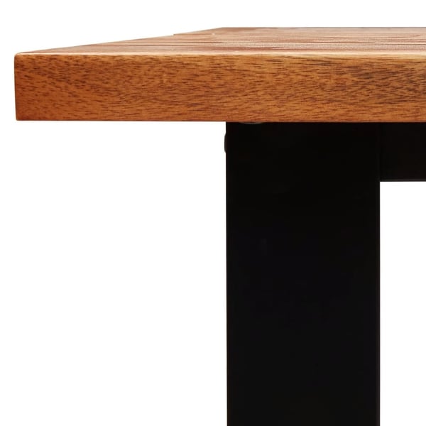 vidaXL Spisebord med naturlig kant 160x80x75 cm heltre akasie
