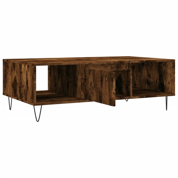 vidaXL sofabord 104x60x35 cm konstrueret træ røget egetræsfarve