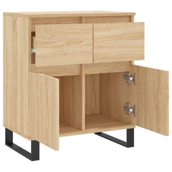 vidaXL Skjenk sonoma eik 60x35x70 cm konstruert tre