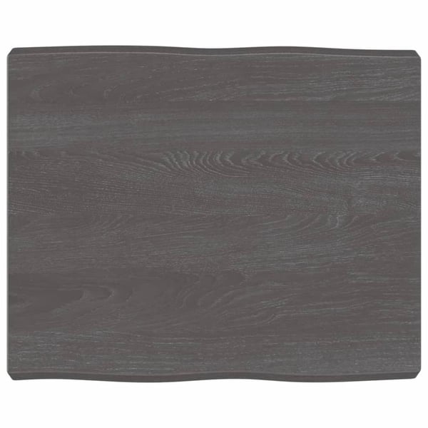 vidaXL Bordplate mørkebrun 60x50x(2-6) cm behandlet heltre naturlig
