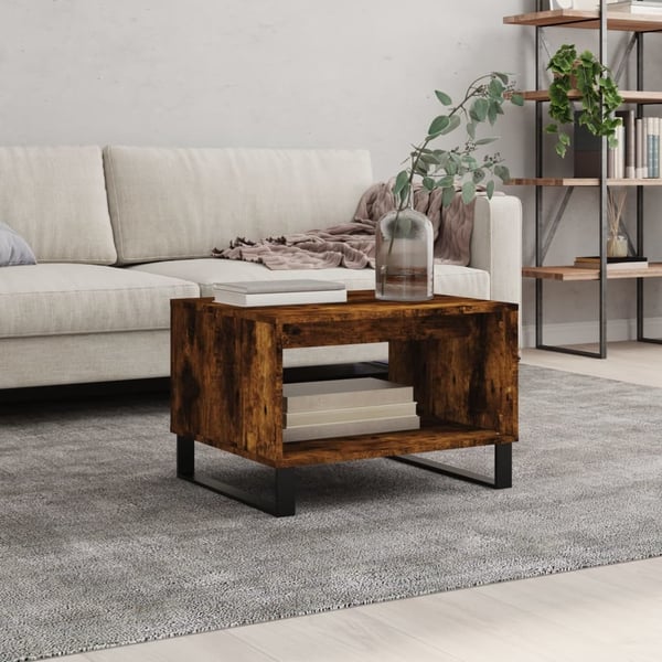 vidaXL sofabord 60x50x40 cm konstrueret træ røget egetræsfarve