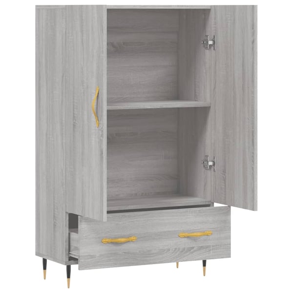 vidaXL Highboard grå sonoma 69,5x31x115 cm konstruert tre