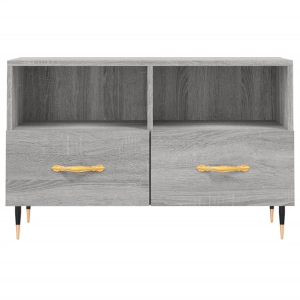 vidaXL TV-benk grå sonoma 80x36x50 cm konstruert tre
