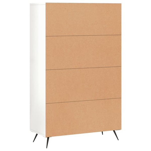 vidaXL Highboard høyglans hvit 69,5x31x115 cm konstruert tre