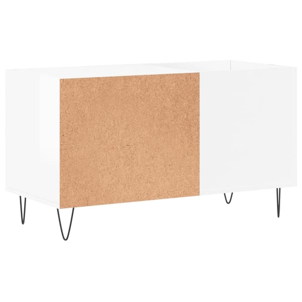 vidaXL Hifi-benk høyglans hvit 85x38x48 cm konstruert tre