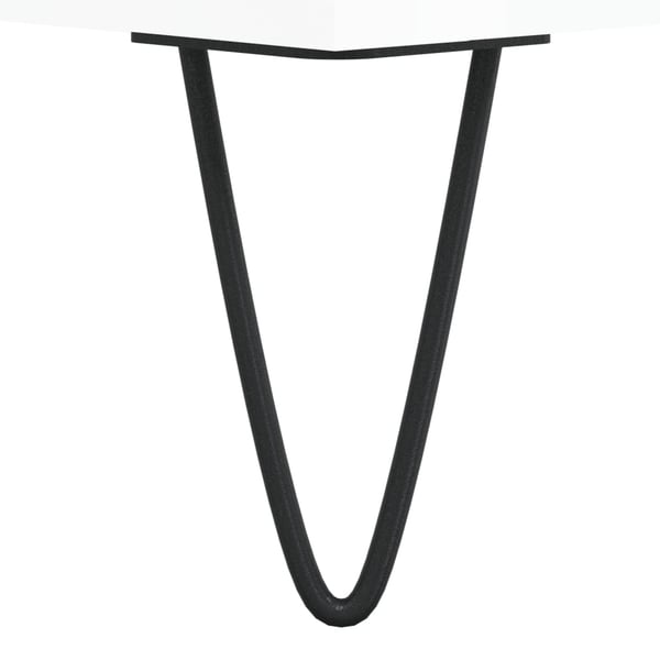vidaXL Hifi-benk høyglans hvit 85x38x48 cm konstruert tre