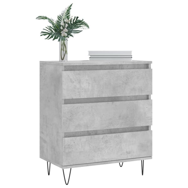 vidaXL Skjenk betonggrå 60x35x70 cm konstruert tre