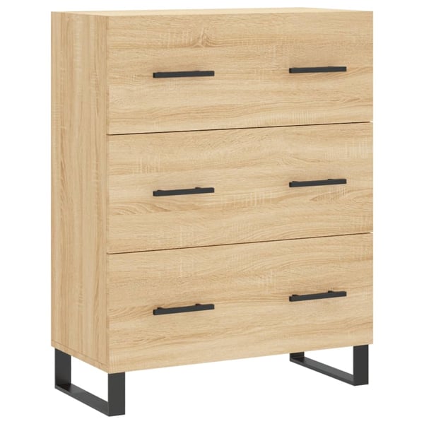 vidaXL Skjenk sonoma eik 69,5x34x90 cm konstruert tre
