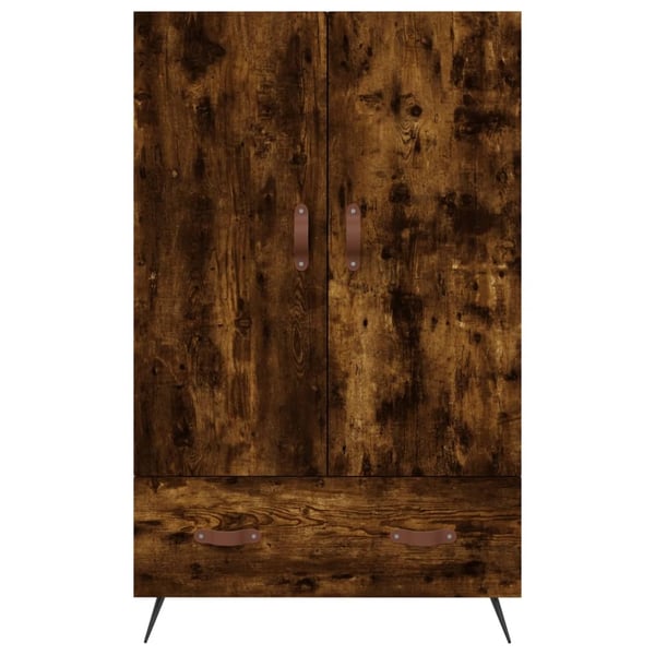 vidaXL Highboard røkt eik 69,5x31x115 cm konstruert tre