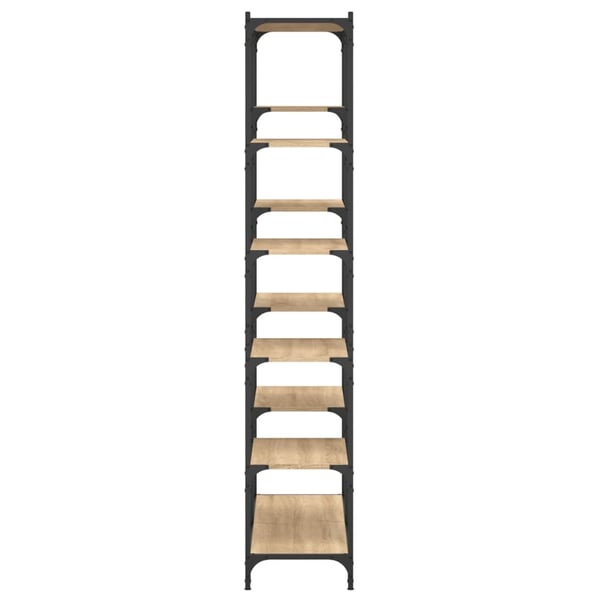 vidaXL Bokhylle sonoma eik 100x32x170 cm konstruert tre og jern