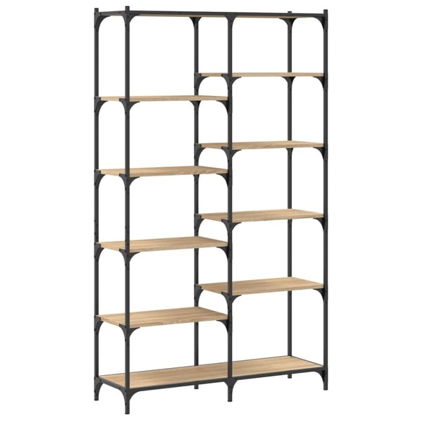 vidaXL Bokhylle sonoma eik 100x32x170 cm konstruert tre og jern