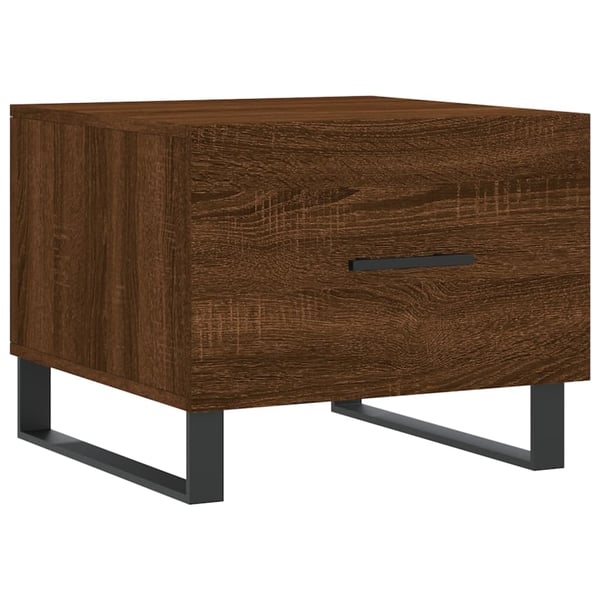 vidaXL Salongbord brun eik 50x50x40 cm konstruert tre